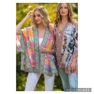 Tolani Raelyn Boho Patchwork Modal Kimono Size MP